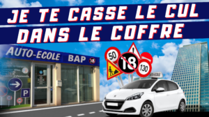 Pipe et Sodomie dans la voiture de l'auto-école.(audio de 12 min 34)