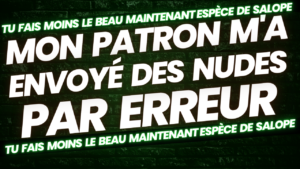 Dis-moi qui est le nouveau patron ?  sinon je t'encule ! (audio de 15 min 04)