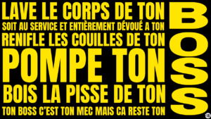 Tu vas sniffer la puissante odeur des couilles de ton mec...euh non de ton boss ! (12min27)
