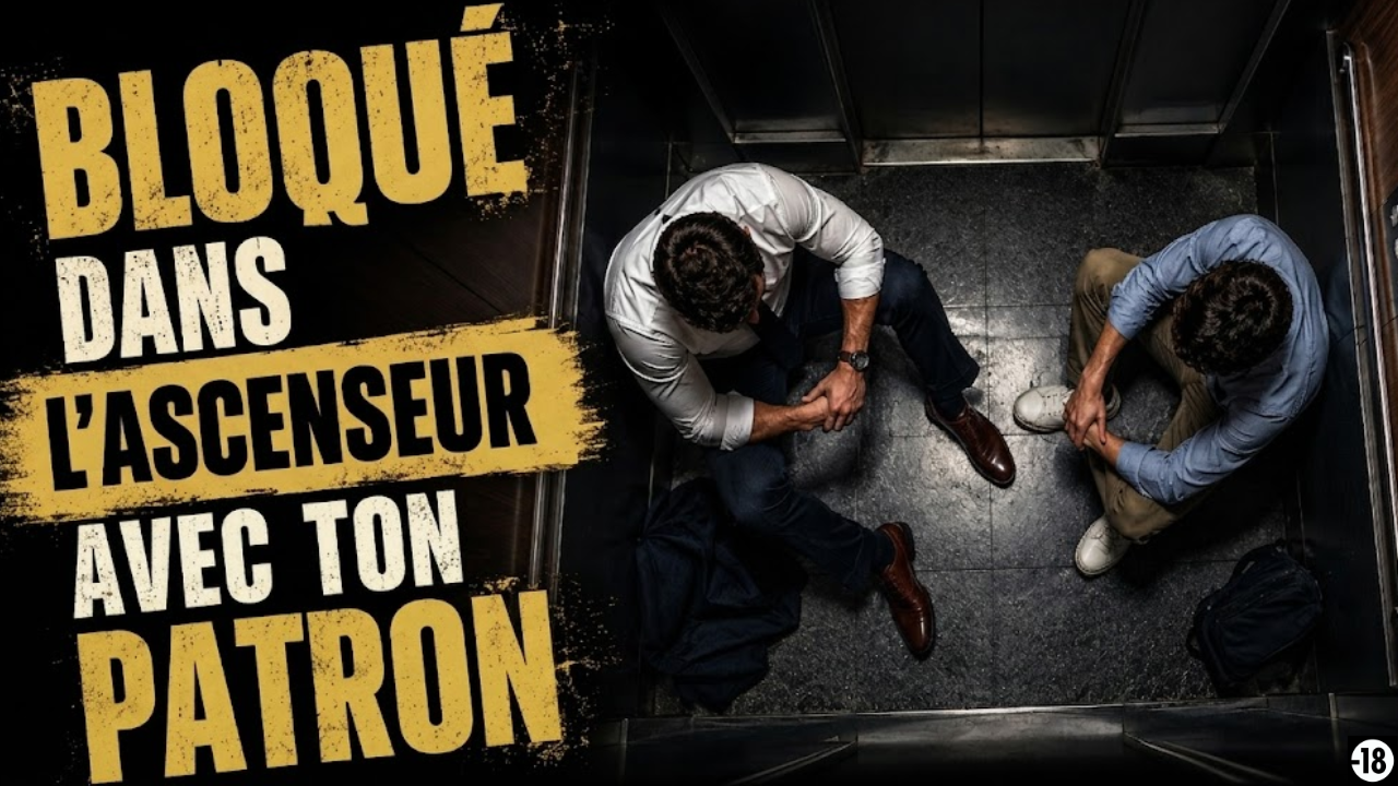 Rassure ton patron en lui sucant la bite et en lui offrant ton cul… Cette panne d’ascenseur va bien se passer
